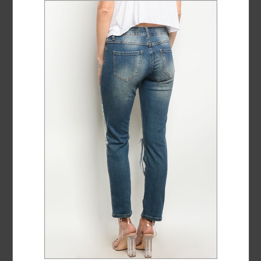 🆕 💙 Patchwork Denim Jeans - Picture 6 of 8